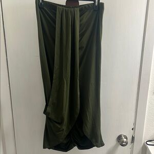 Shein Olive Green Drape Skirt size large